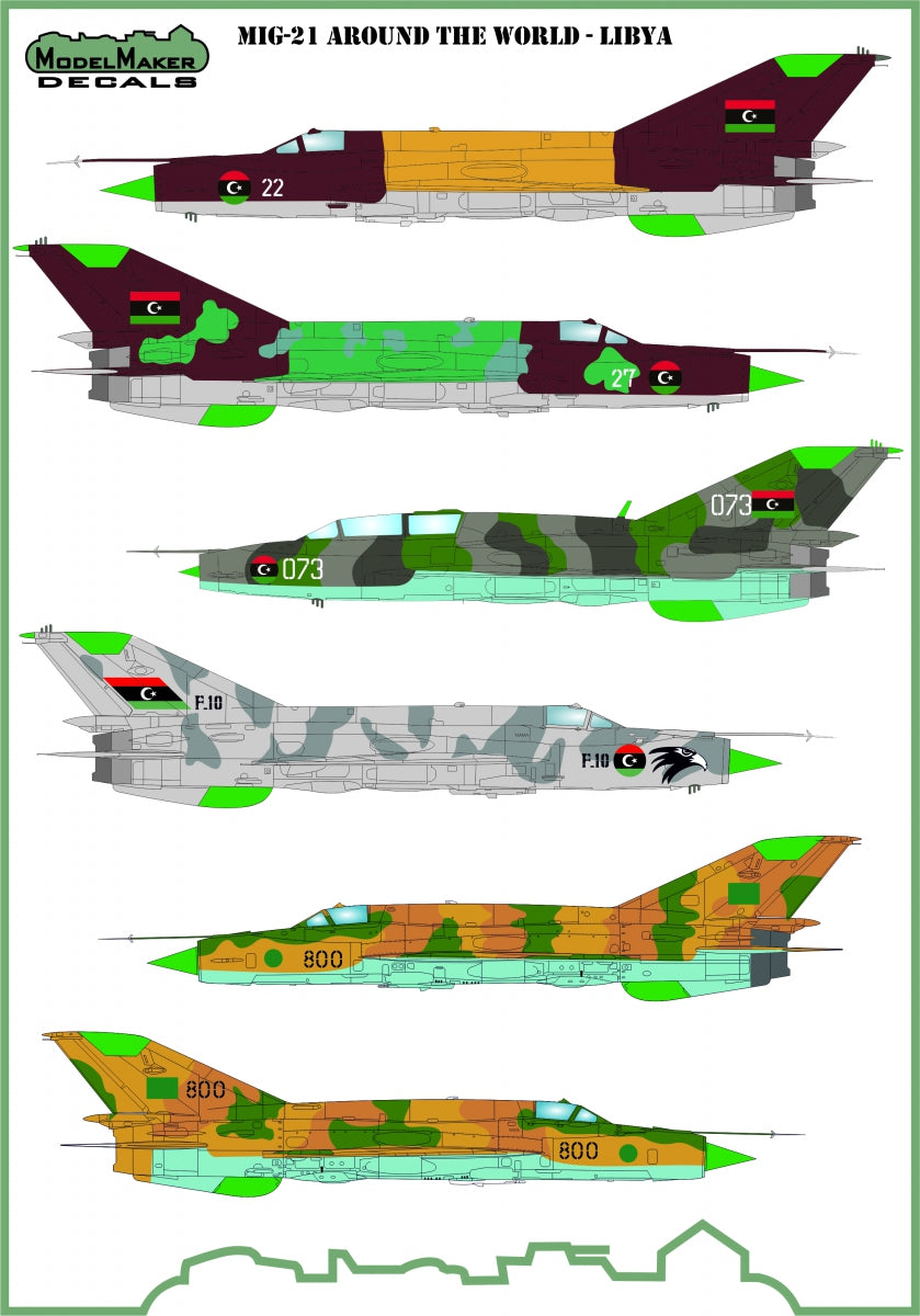 Model Maker Decals MD32110 1:32 Mikoyan MiG-21 Around The World