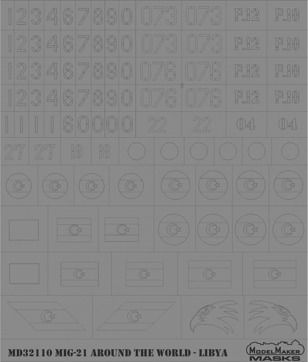 Model Maker Decals MD32110 1:32 Mikoyan MiG-21 Around The World