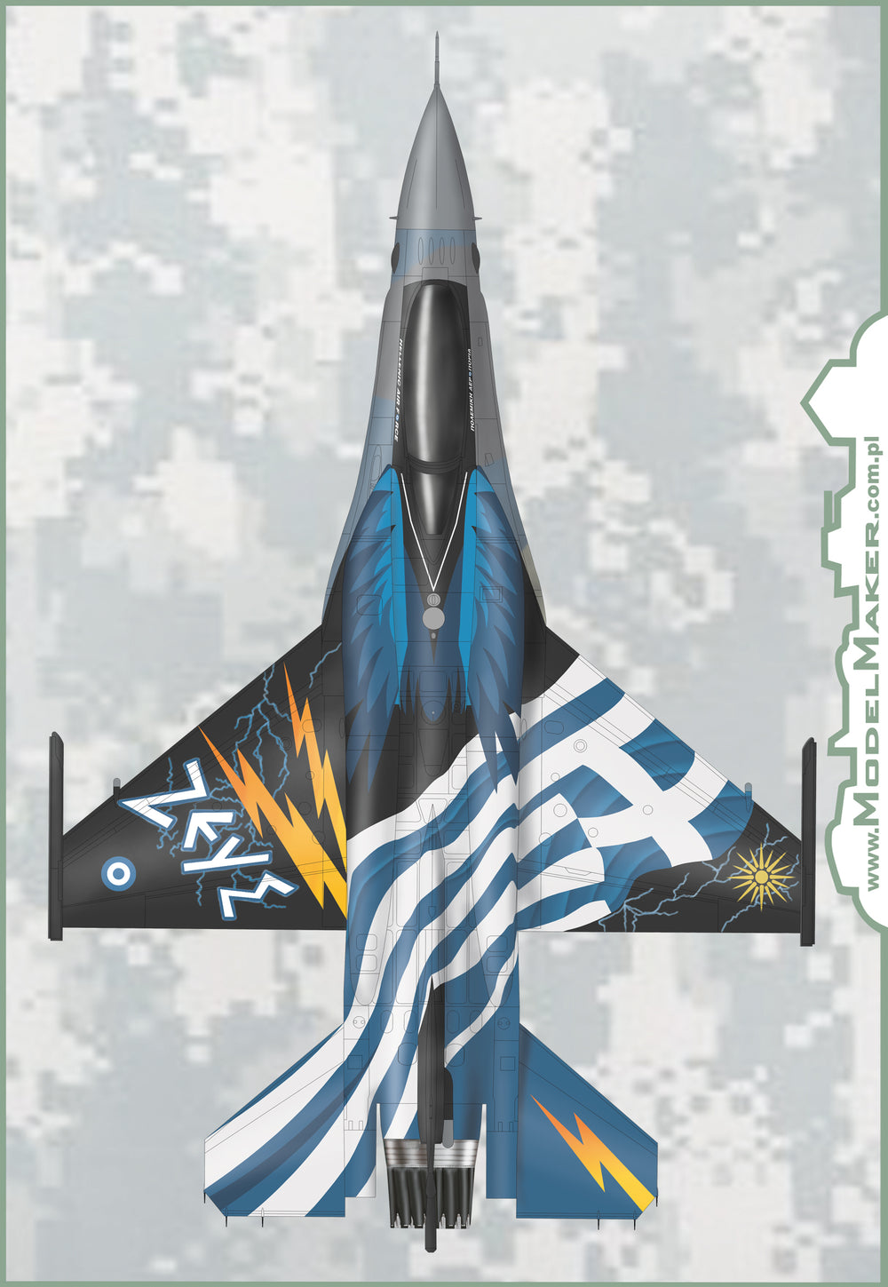 Model Maker MD32120 F-16C Zeus Demo Team 2015 Decal & Mask 1:32