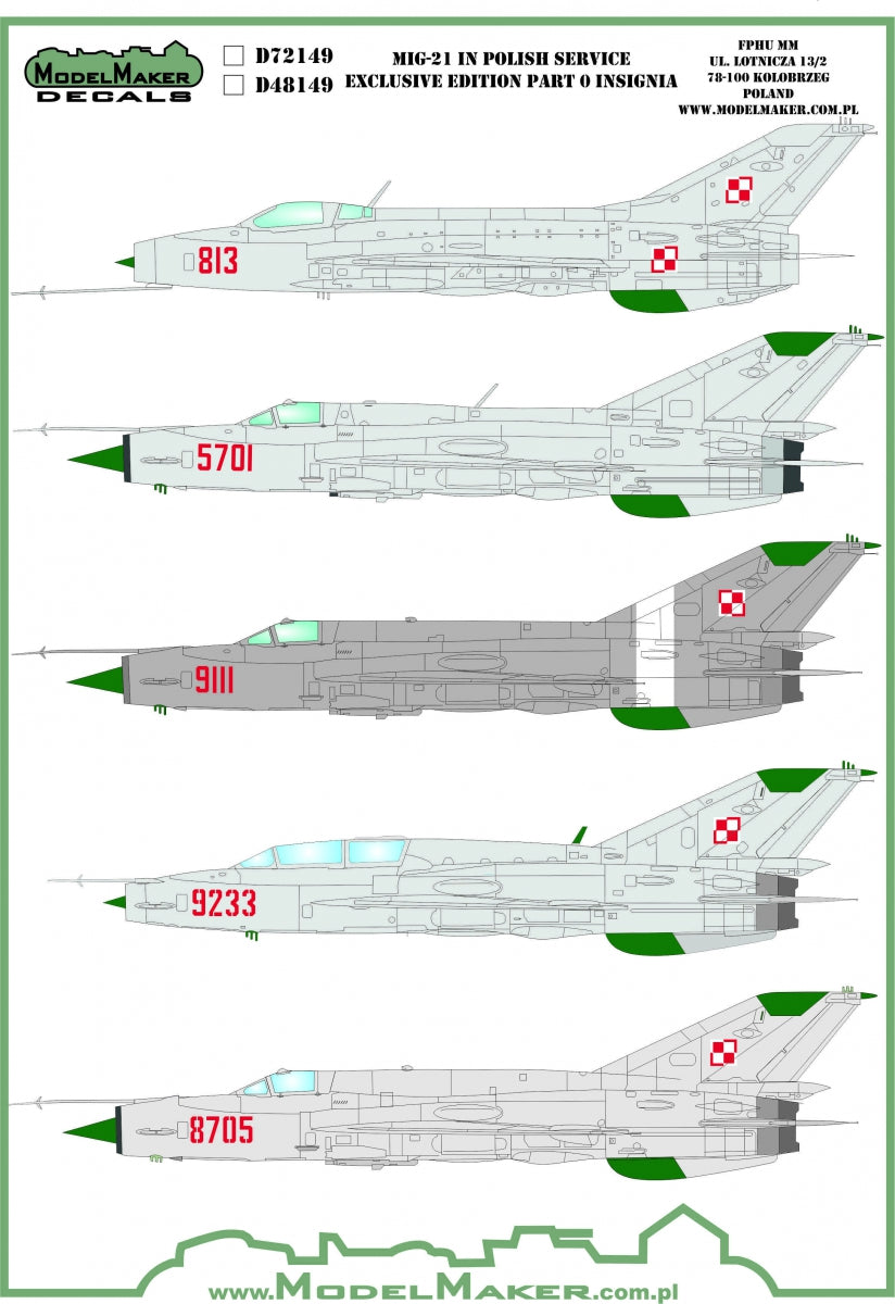 Model Maker MD32149 MiG-21 Polish Service Insignia Part 0 1:32