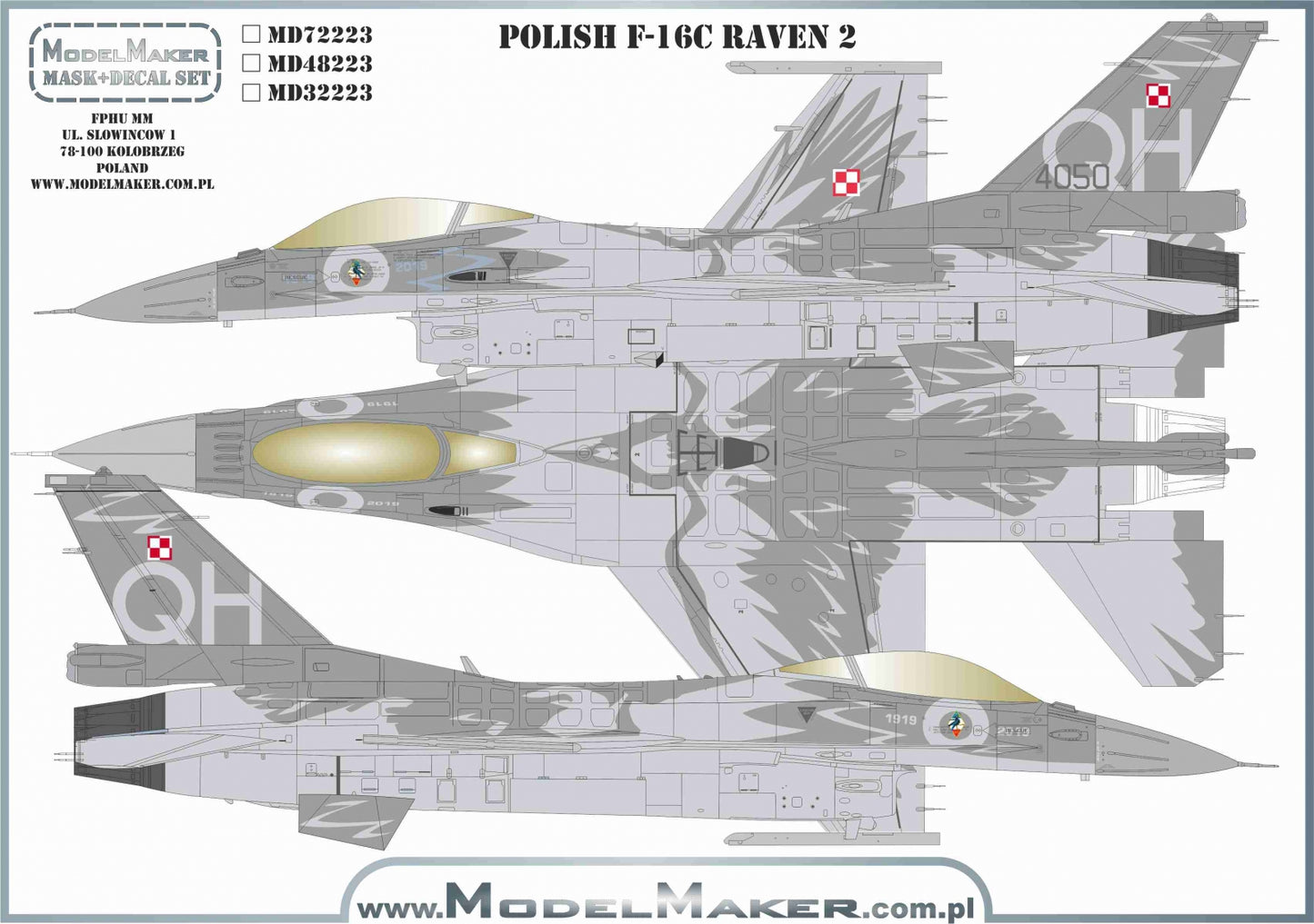 Model Maker Decals MD32223 1:32 Polish Lockheed-Martin F-16C Fighting Falcon