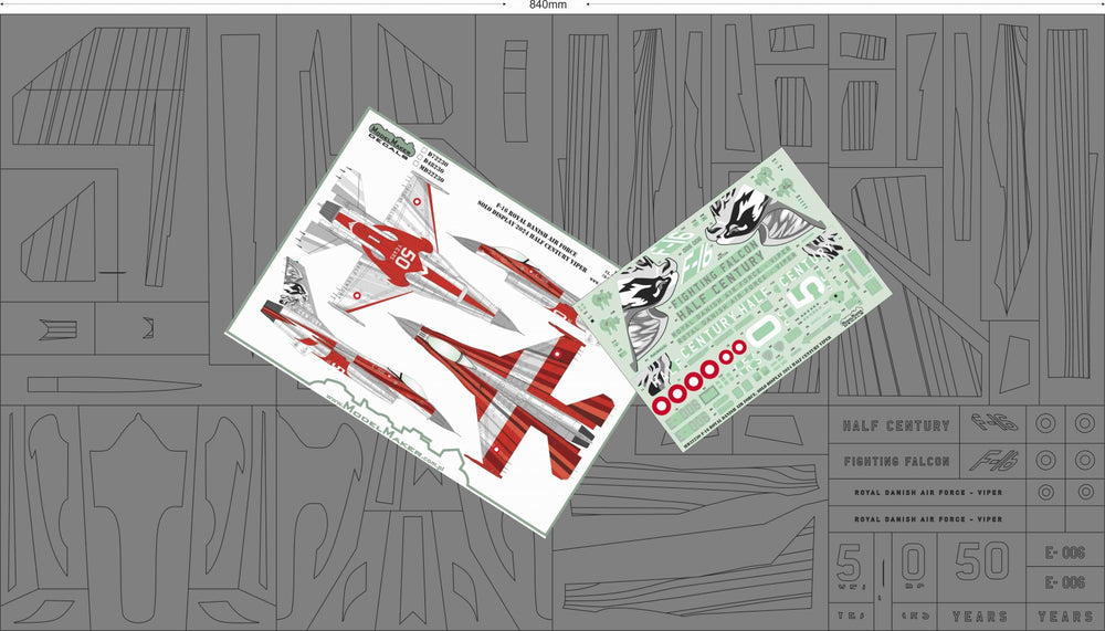 Model Maker MD32230 Danish F-16AM Solo Display 2024 Decals 1:32