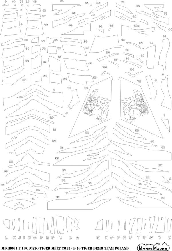 Model Maker Decals MD48061 1:48 Polish F-16C NATO Tiger Meet 2015