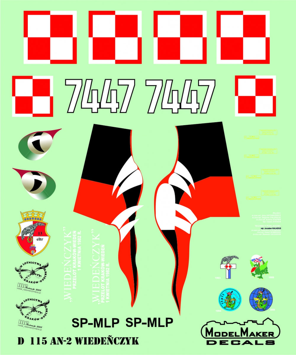 Model Maker Decals MD48115 1:48 Antonov An-2 "Wiedenczyk"