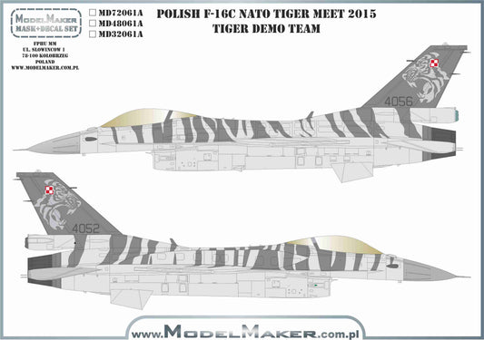 Model Maker Decals MD72061A 1:72 Polish F-16C Nato Tiger Meet 2015