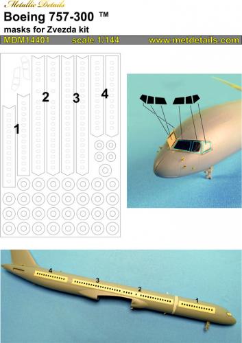 Metallic Details MDMDM14401 1:144 Boeing 757-300 paint masks