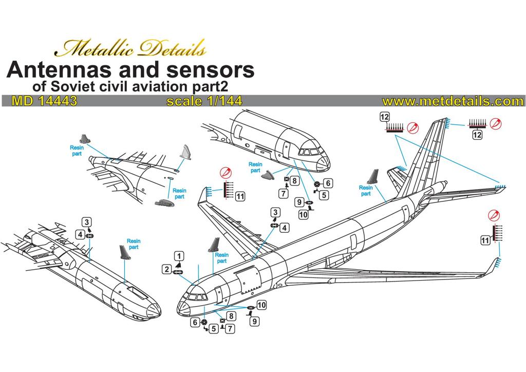 Metallic MDMD14443 1:144 Soviet civil aviation sensors Pt 2