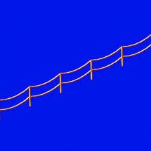 Metallic Details MDMD70004 1:700 Double stranded rail with sags