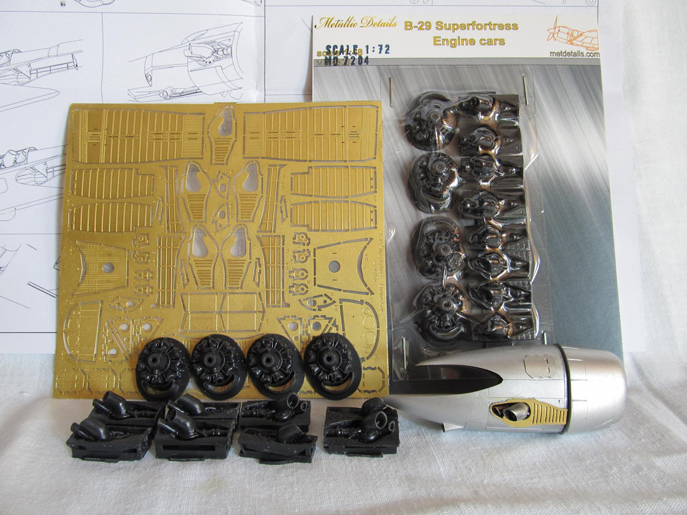 Metallic Details MDMD7204 1:72 Boeing B-29A Superfortress Engine cars
