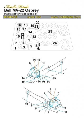Metallic Details MDMDM4825 1:48 Bell MV-22 Osprey