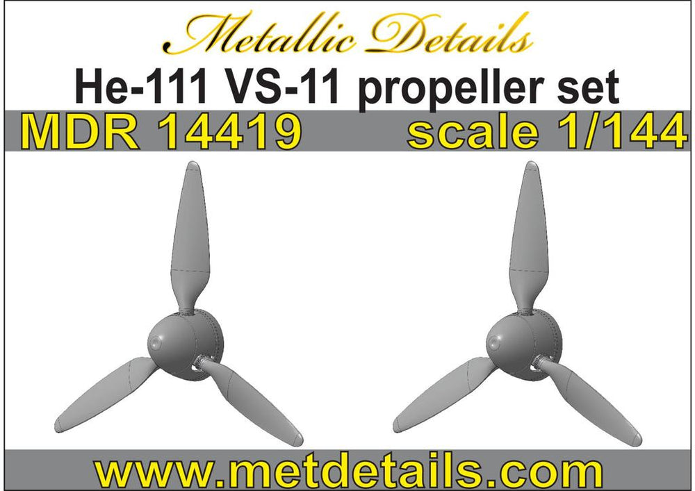 Metallic Details MDMDR14419 1:144 Heinkel He-111H VS-11 propeller set