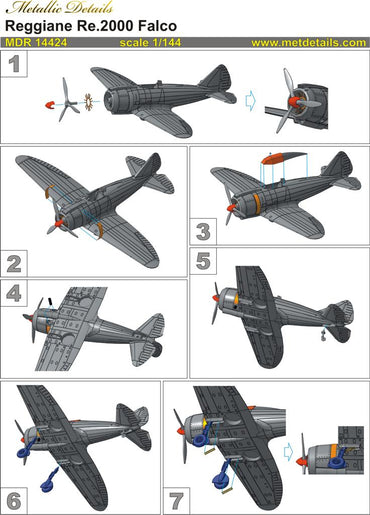 Metallic Details MDMDR14424 1:144 Reggiane Re.2000 Falco