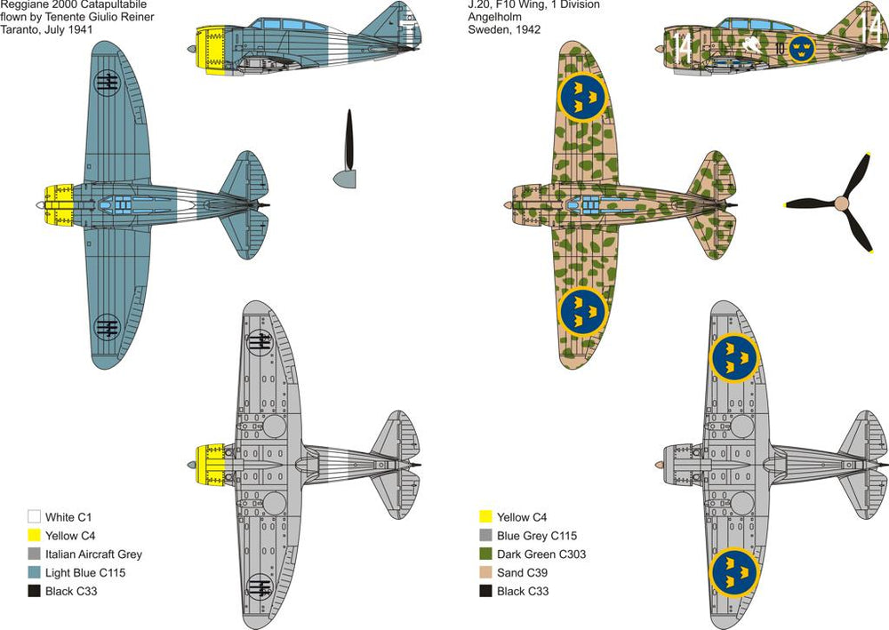 Metallic Details MDMDR14424 1:144 Reggiane Re.2000 Falco