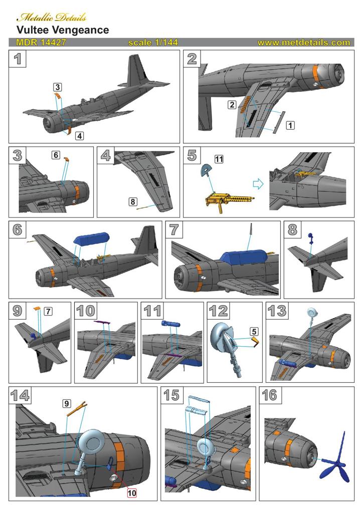 Metallic Details MDMDR14427 1:144 Vultee Vengeance