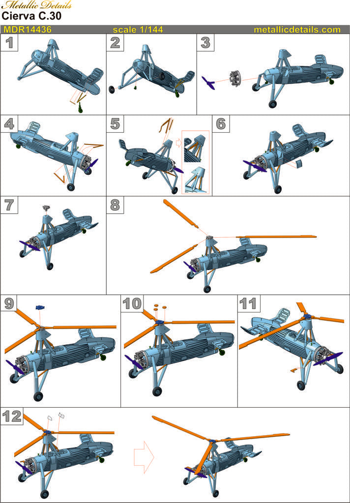 Metallic Details MDMDR14436 1:144 Cierva C.30