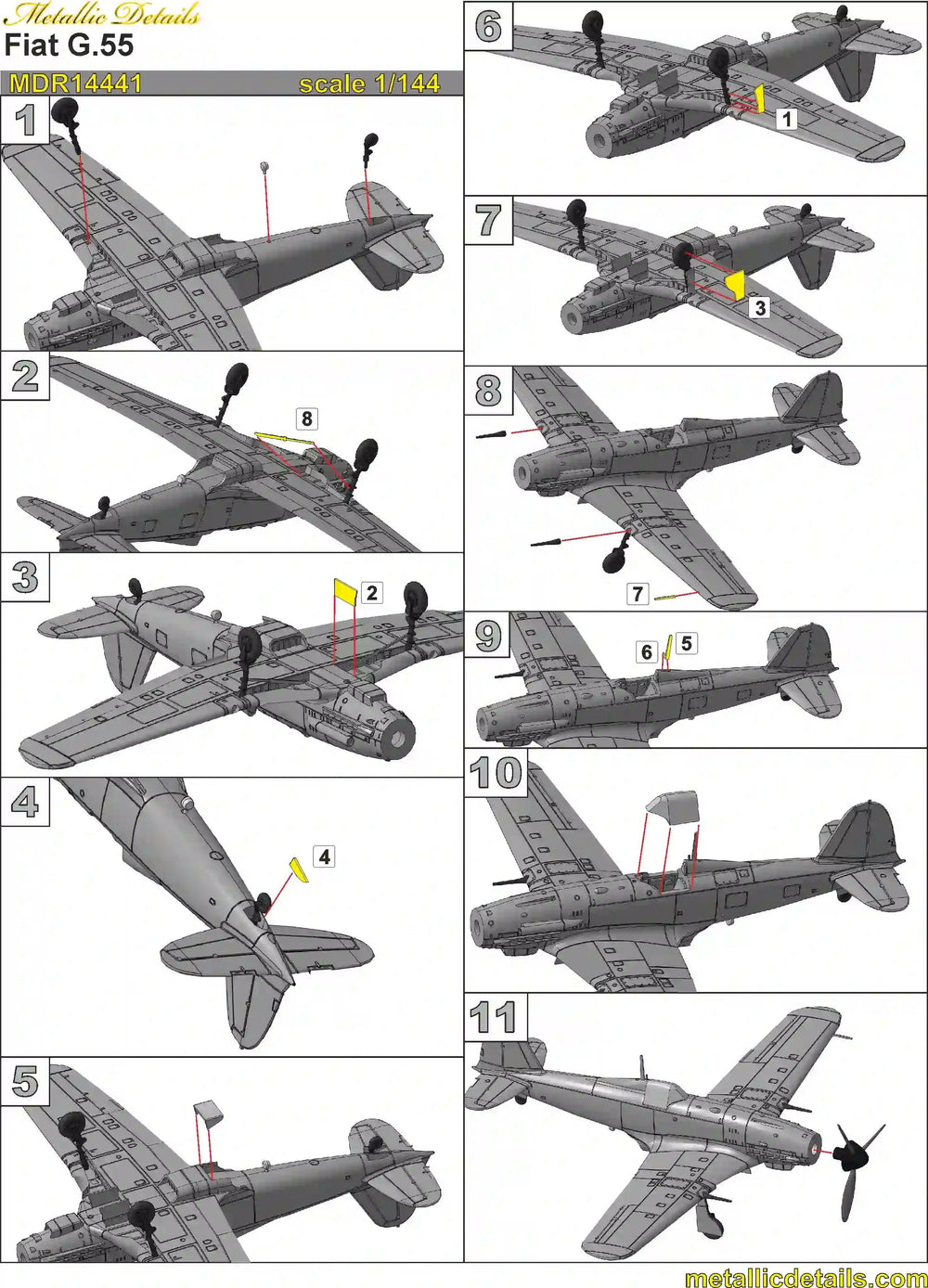 Metallic Details MDMDR14441 1:144 Fiat G.55