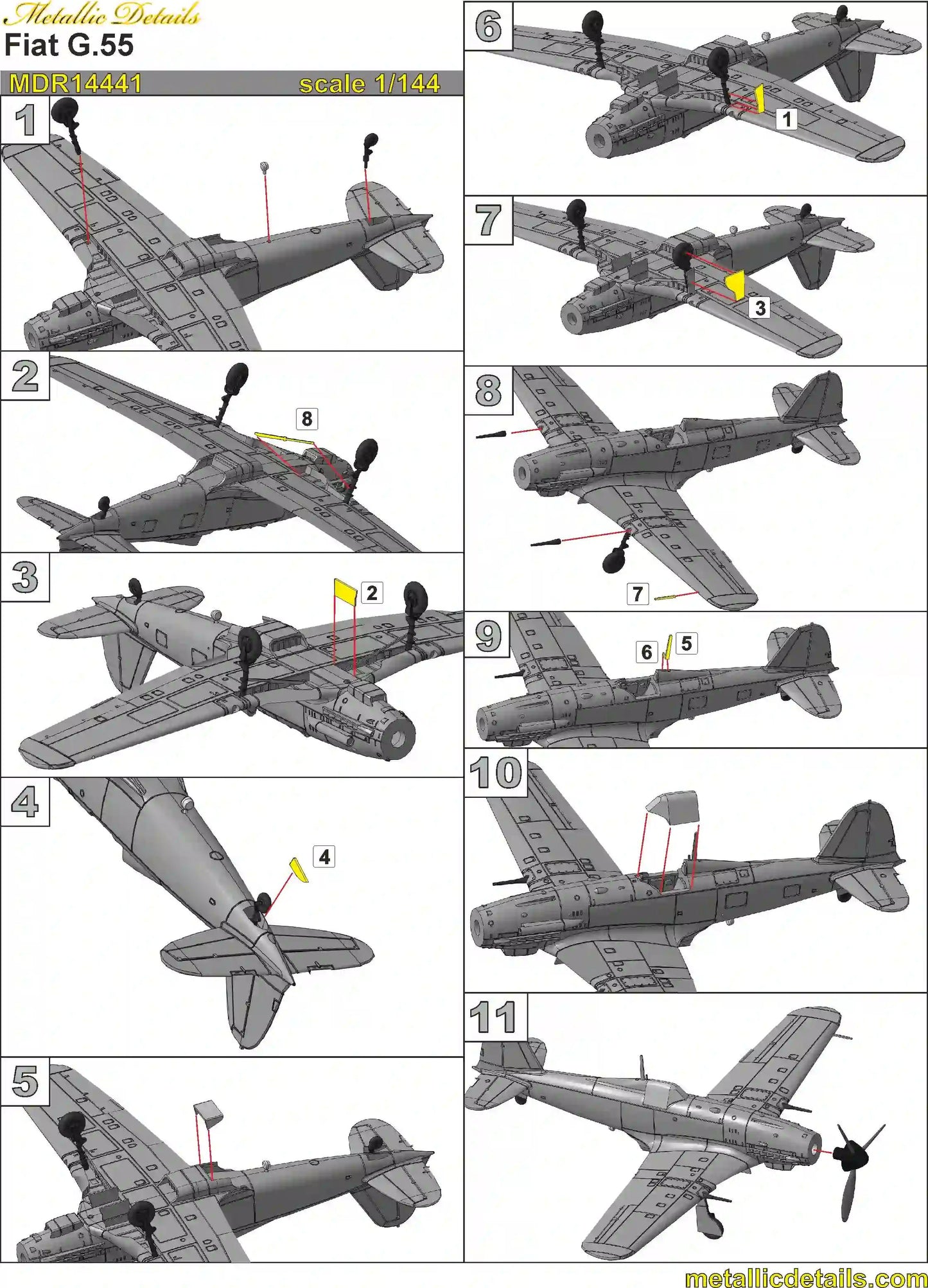 Metallic Details MDMDR14441 1:144 Fiat G.55