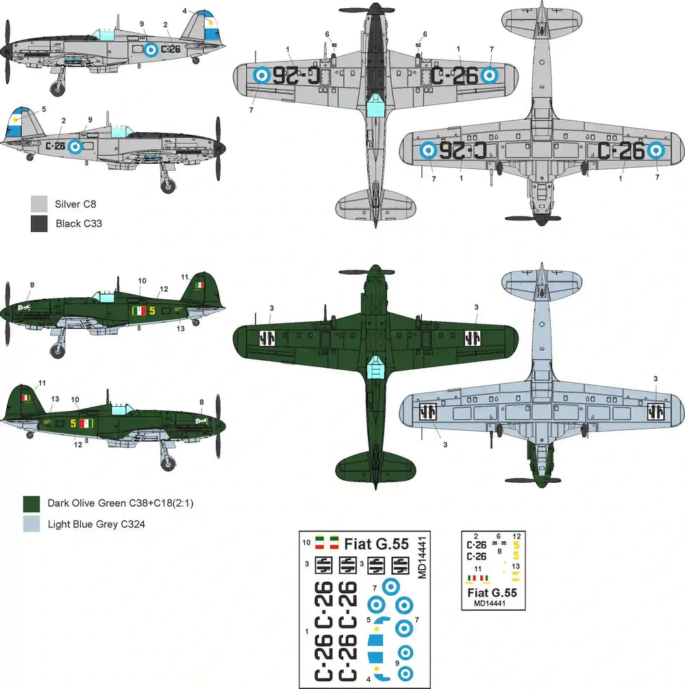 Metallic Details MDMDR14441 1:144 Fiat G.55