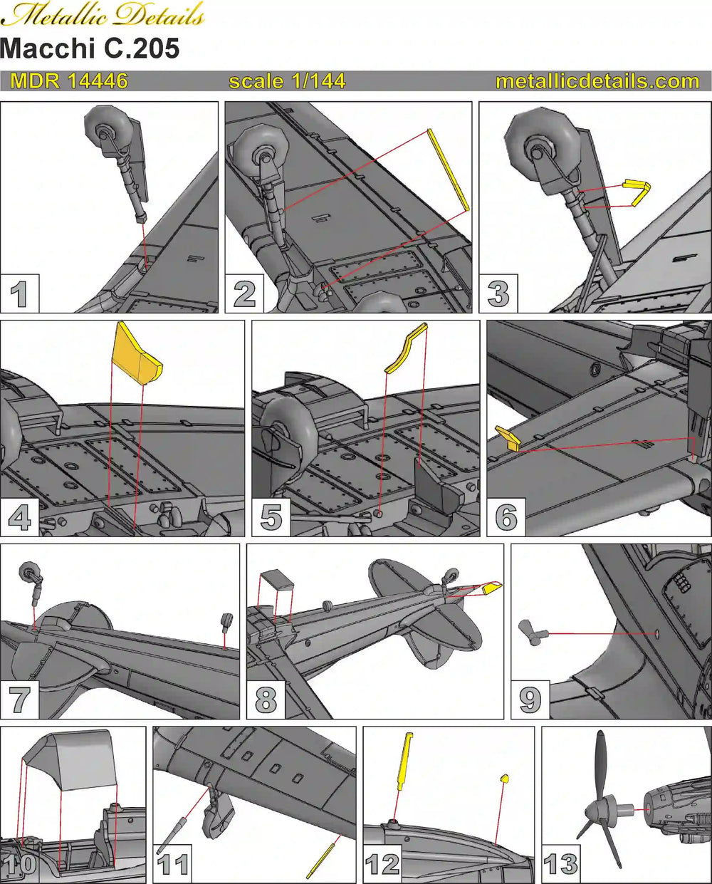 Metallic Details MDMDR14446 1:144 Macchi C.205