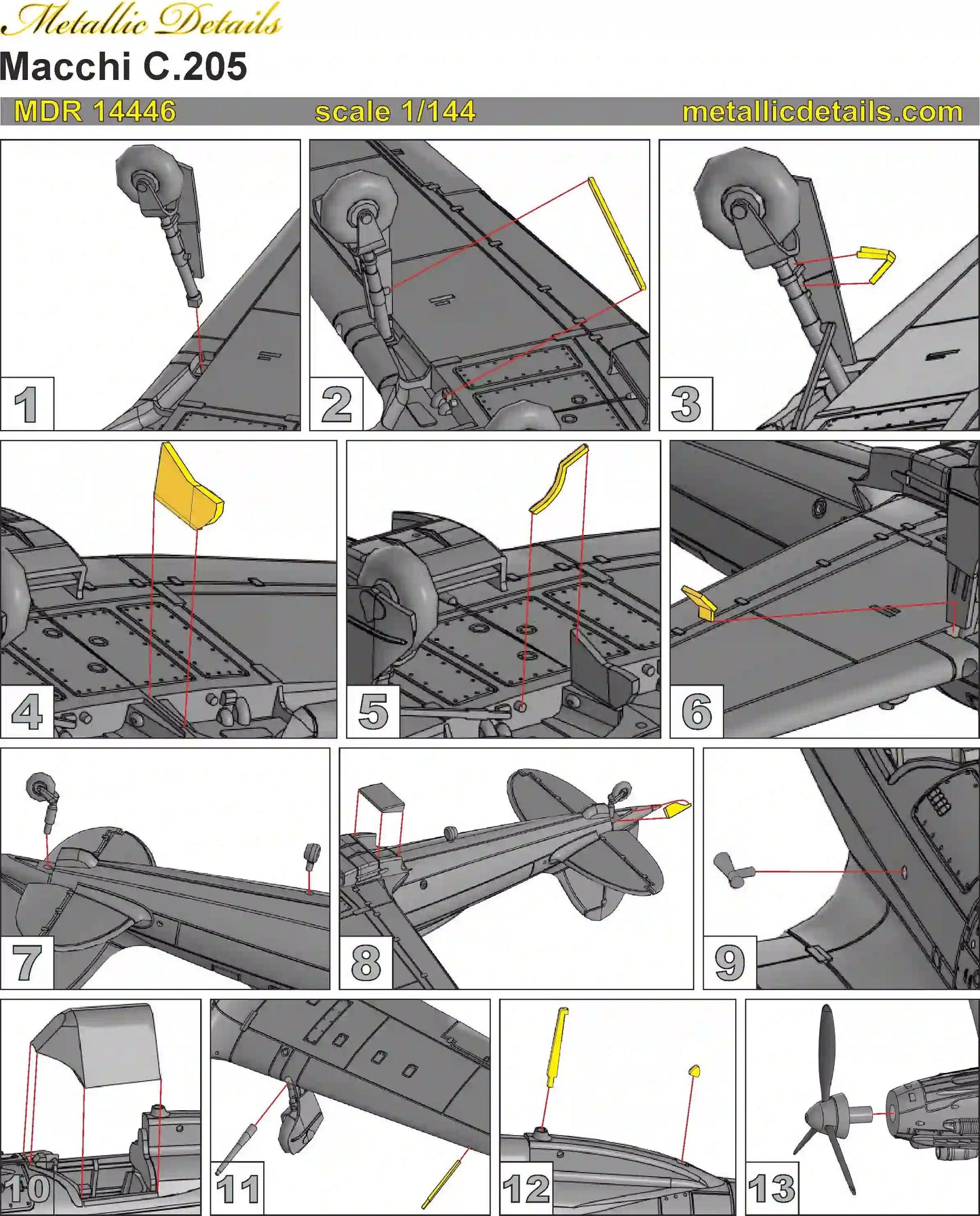 Metallic Details MDMDR14446 1:144 Macchi C.205