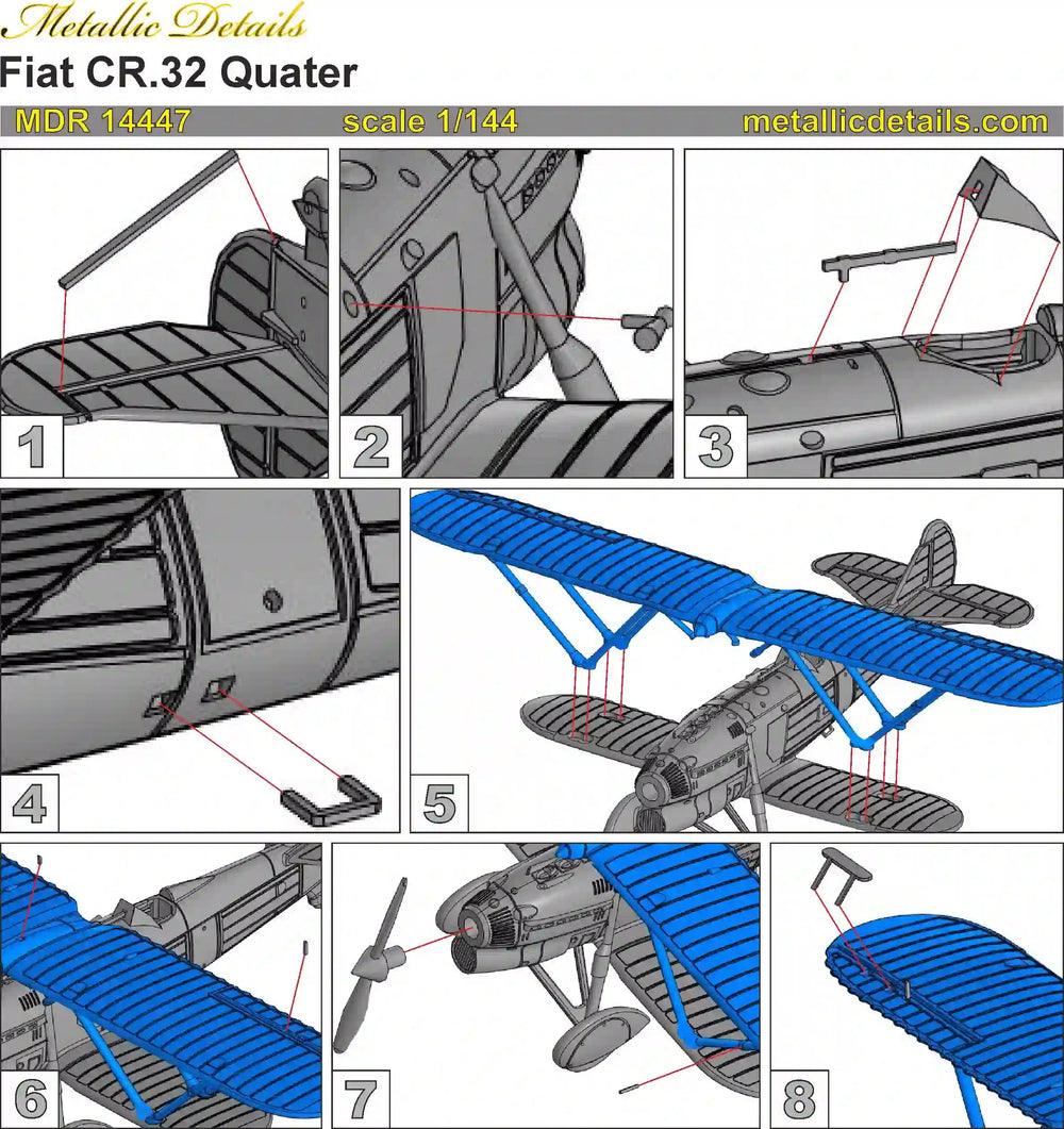 Metallic Details MDMDR14447 1:144 Fiat CR.32