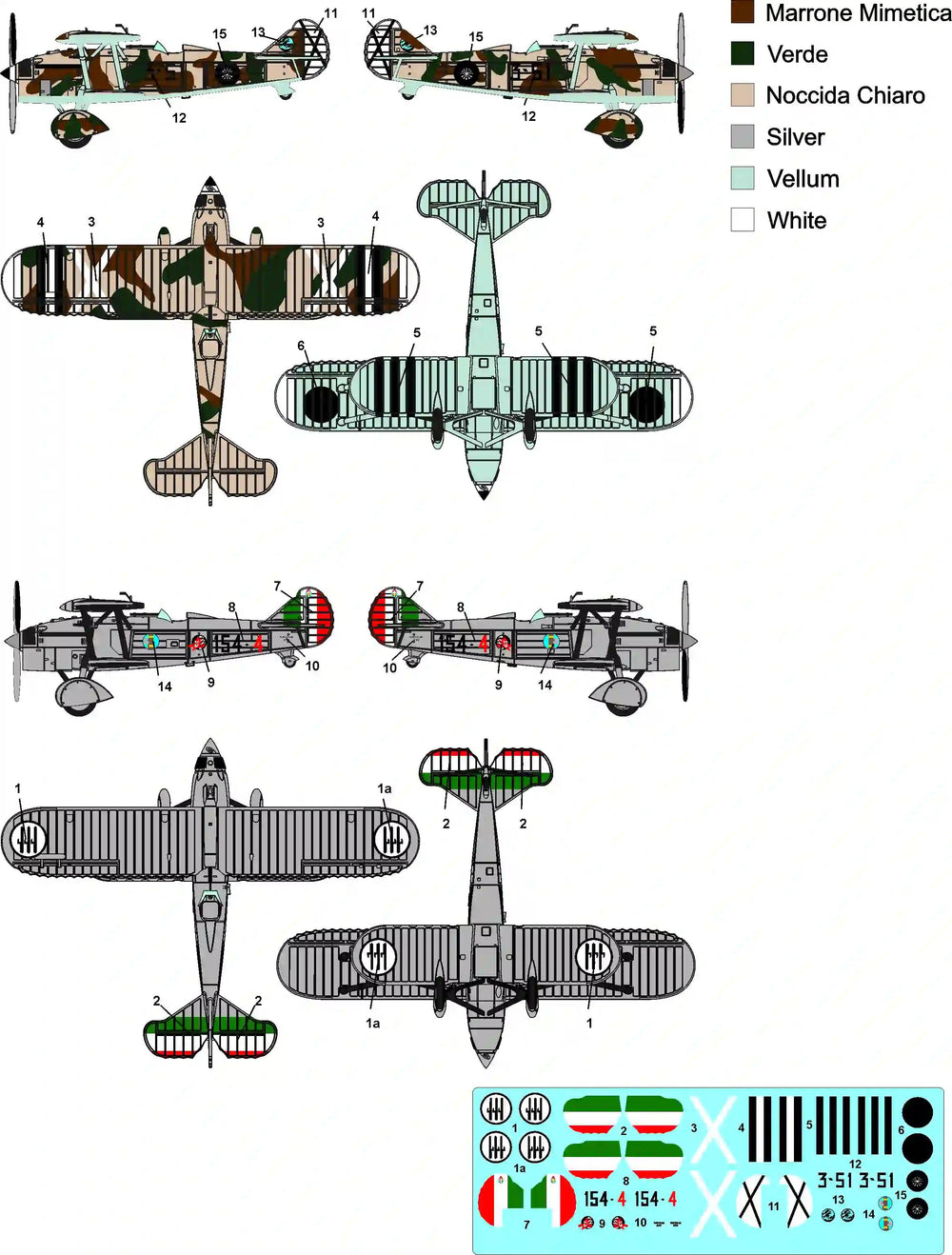 Metallic Details MDMDR14447 1:144 Fiat CR.32