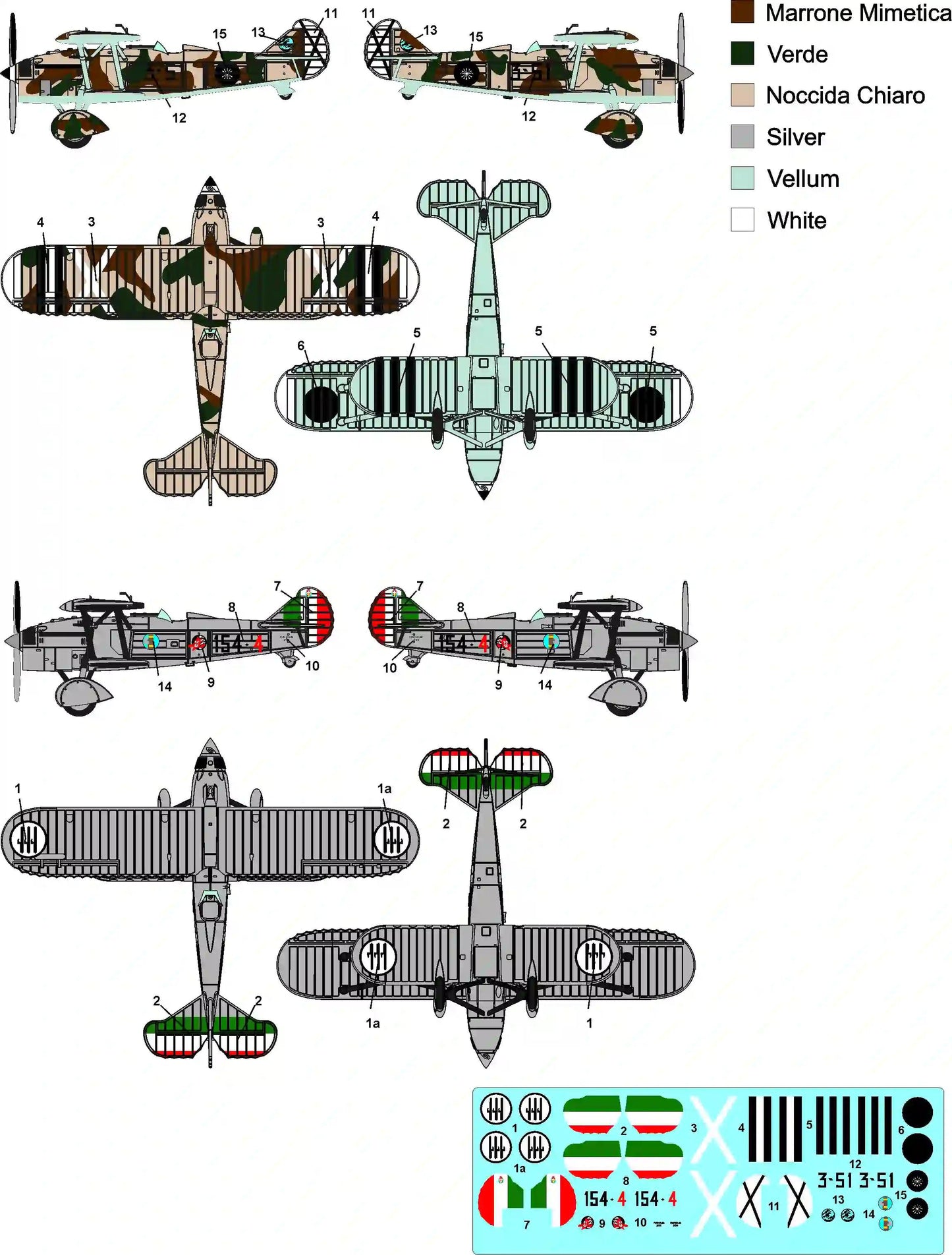 Metallic Details MDMDR14447 1:144 Fiat CR.32