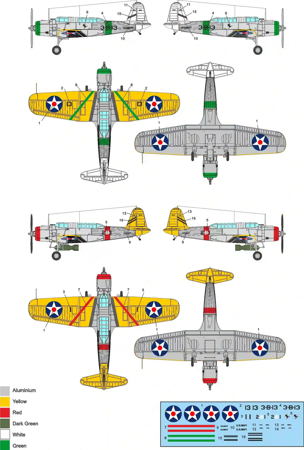 Metallic Details MDMDR14449 1:144 Vought SB2U-1 Vindicator