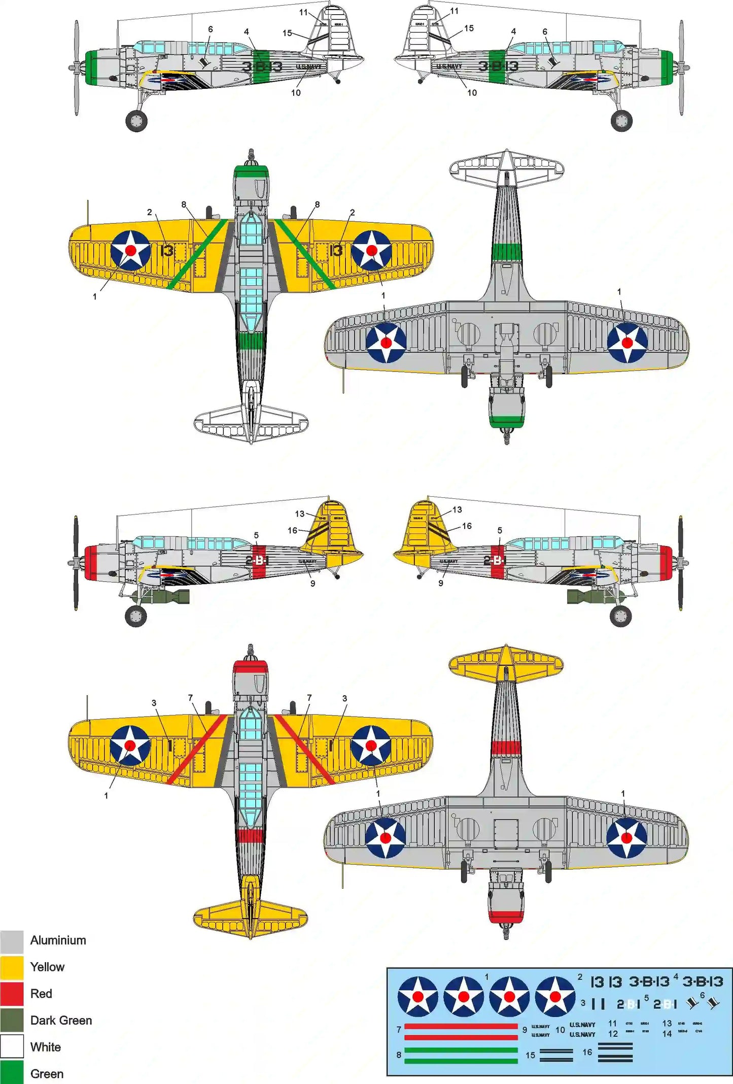 Metallic Details MDMDR14449 1:144 Vought SB2U-1 Vindicator