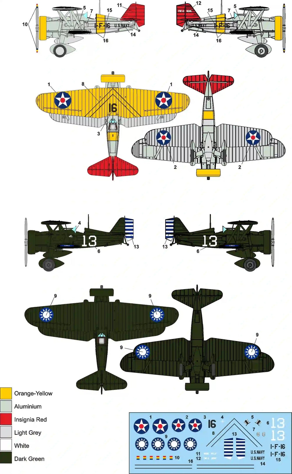 Metallic Details MDMDR14450 1:144 Curtiss F11C-2 Goshawk