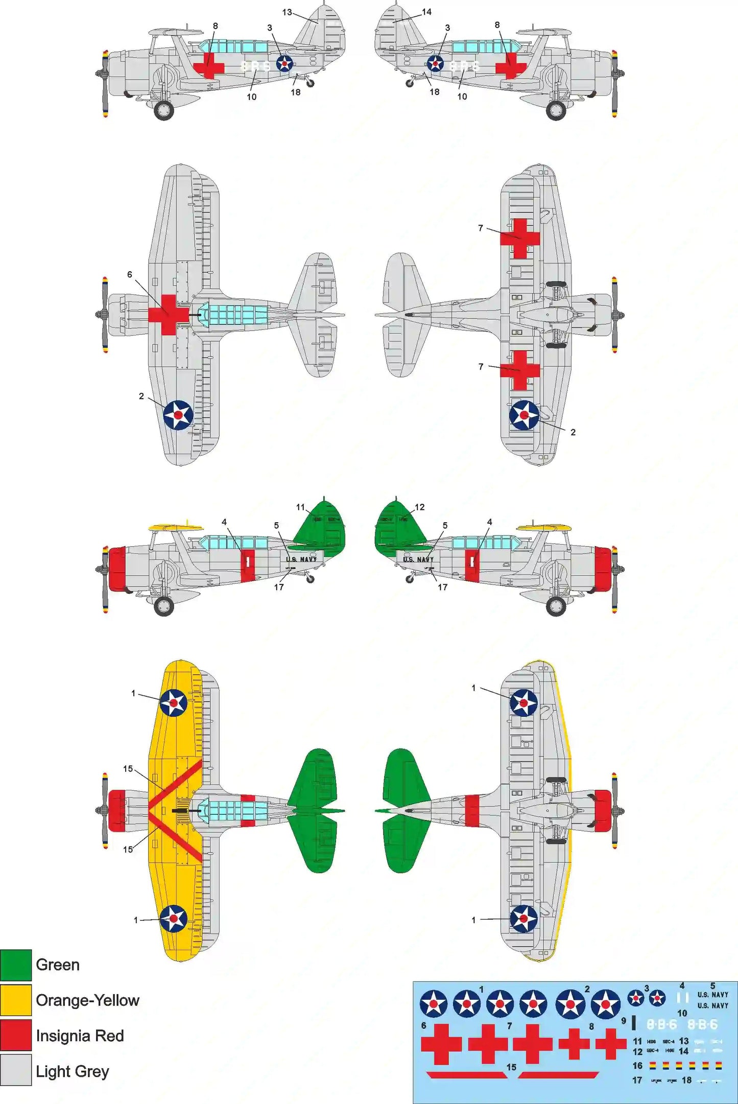 Metallic Details MDMDR14451 1:144 Curtiss SBC-4 Helldiver