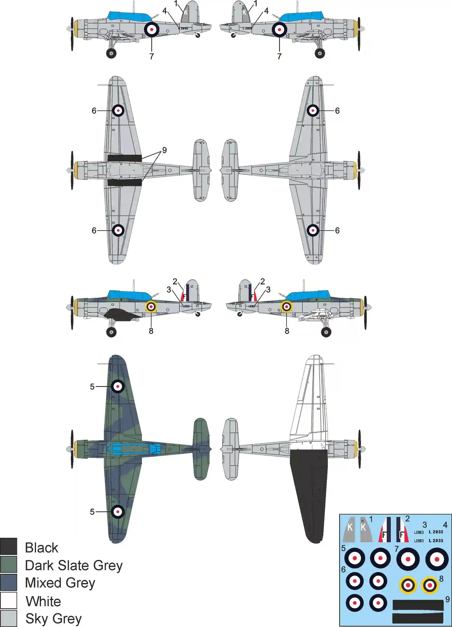 Metallic Details MDMDR14454 1:144 Blackburn Skua