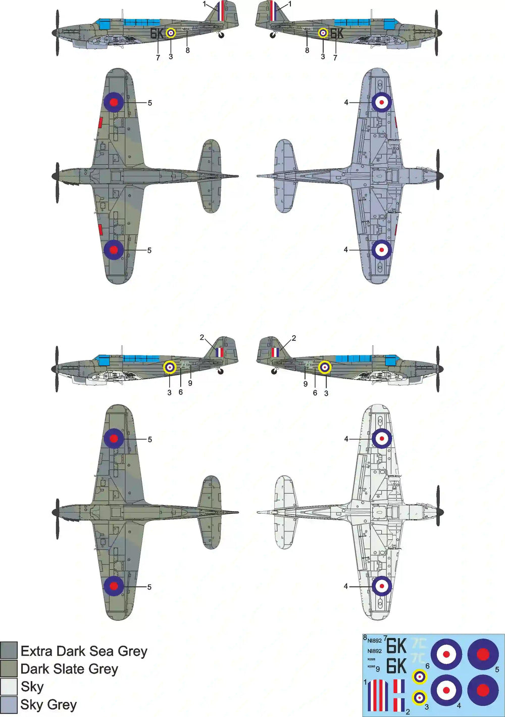Metallic Details MDMDR14457 1:144 Fairey Fulmar