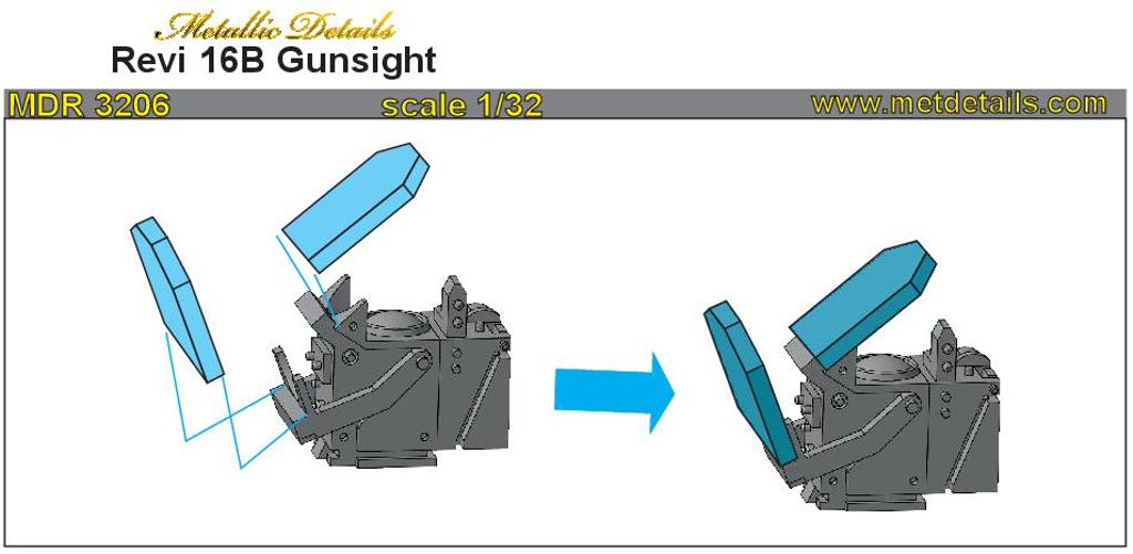 Metallic Details MDMDR3206 1:32 Revi 16B Gunsight