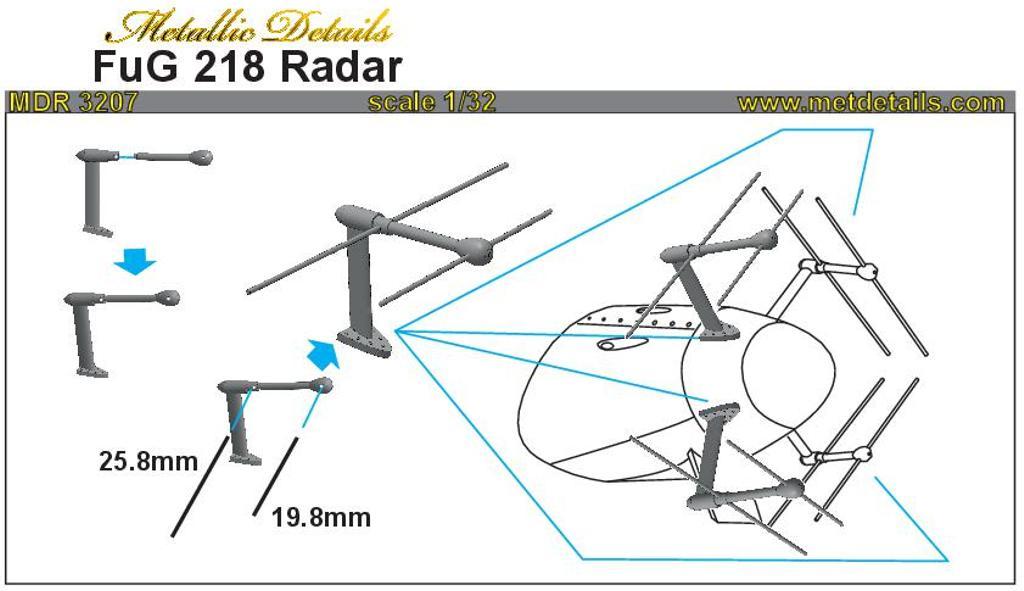 Metallic Details MDMDR3207 1:32 FuG 218 Radar