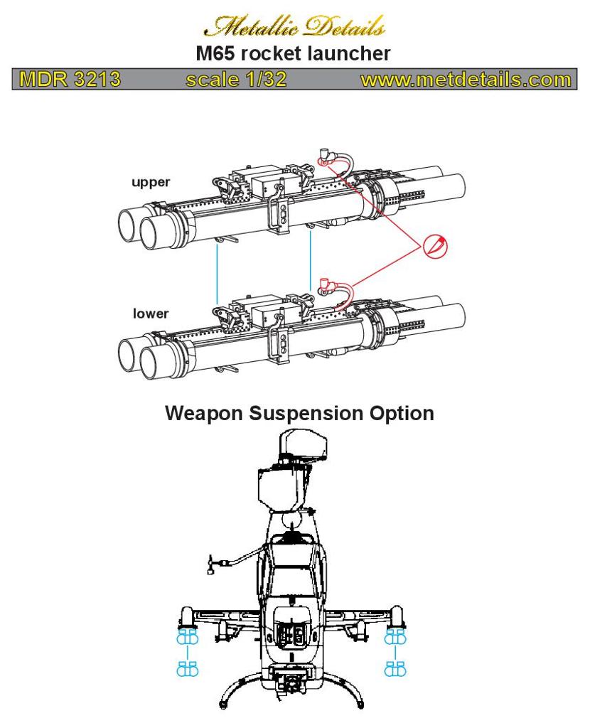 Metallic Details MDMDR3213 1:32 M65 rocket launcher