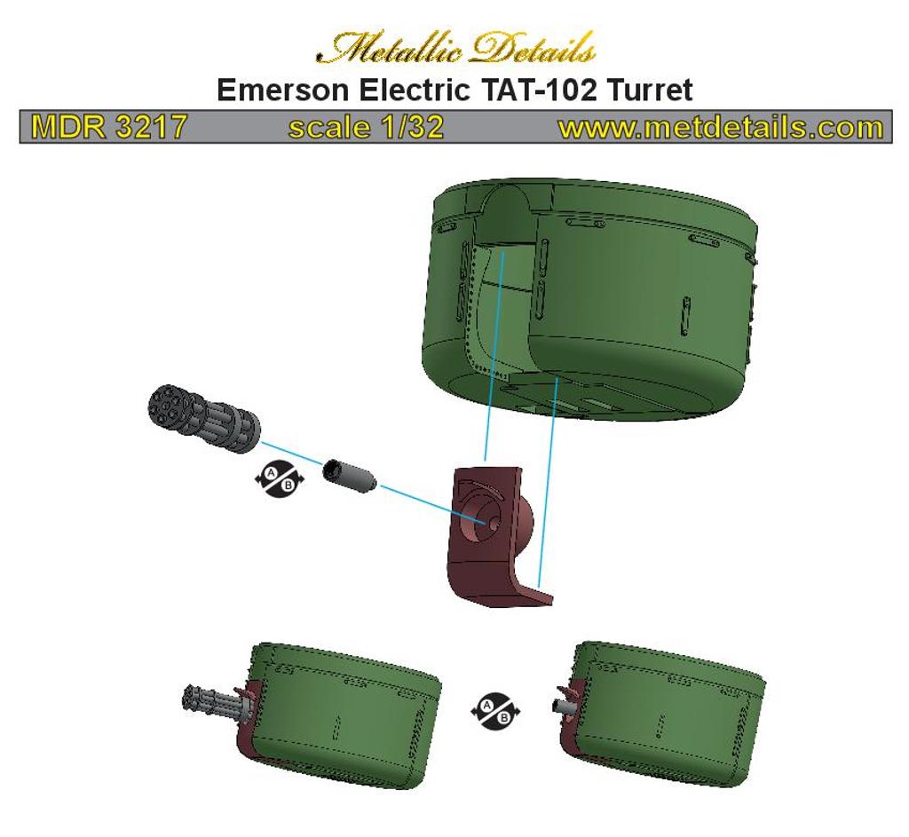 Metallic Details MDMDR3217 1:32 Emerson Electric TAT-102 Turret