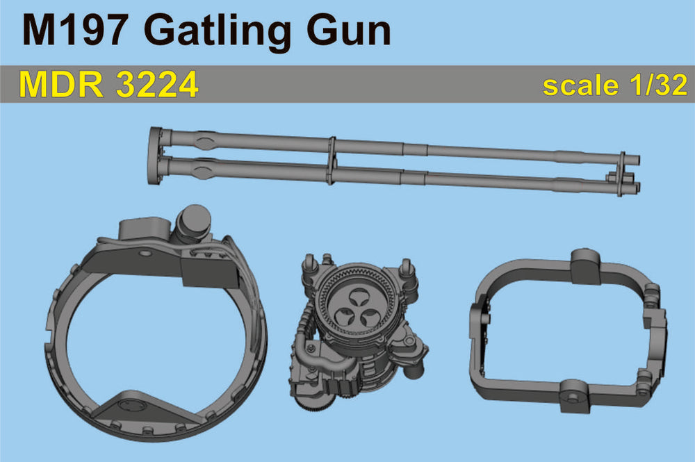 Metallic Details MDMDR3224 1:32 Bell AH-1G Cobra M197 Gatling gun
