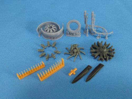 Metallic Details MDMDR48115 1:48 Junkers W.34 Engine set