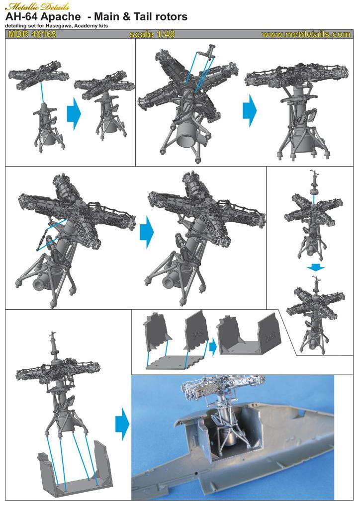Metallic Details MDMDR48165 1:48 Bell/Boeing AH-64 Apache