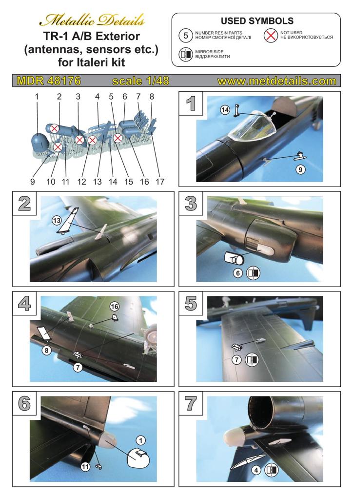 Metallic Details MDMDR48176 1:48 Lockheed TR-1A/B exterior