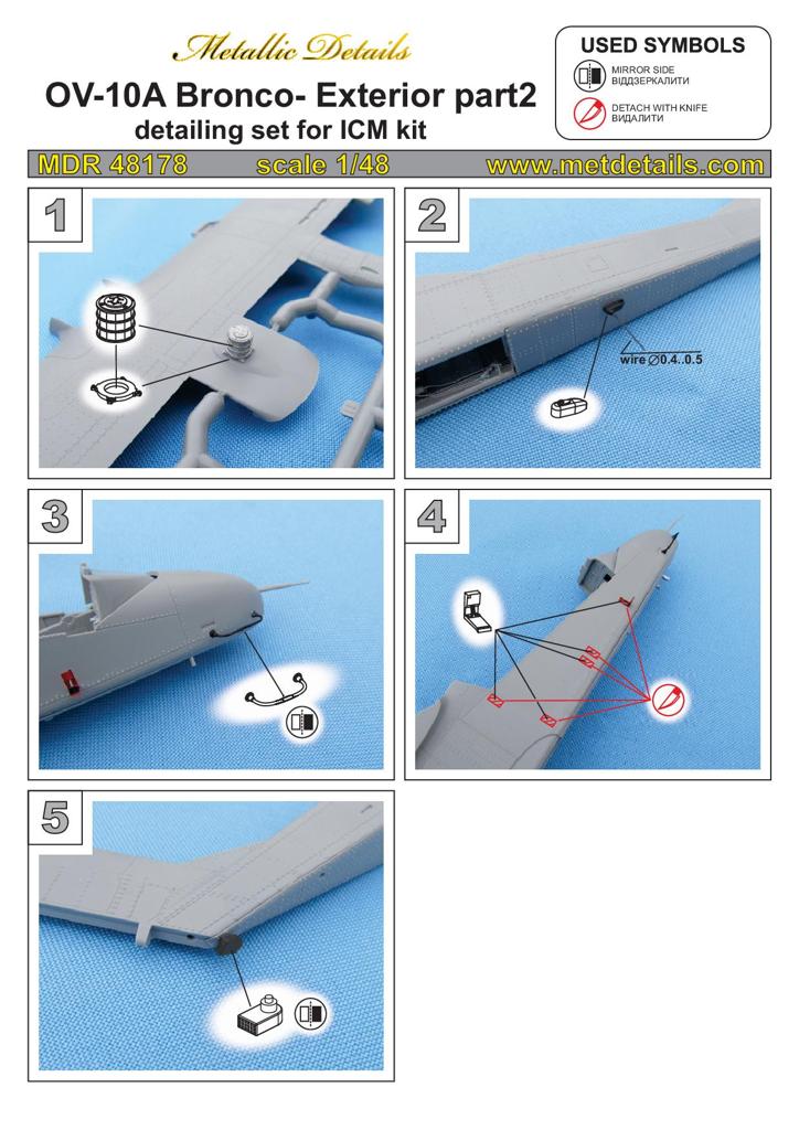Metallic Details MDMDR48178 OV-10D Bronco Exterior Part 2 1:48