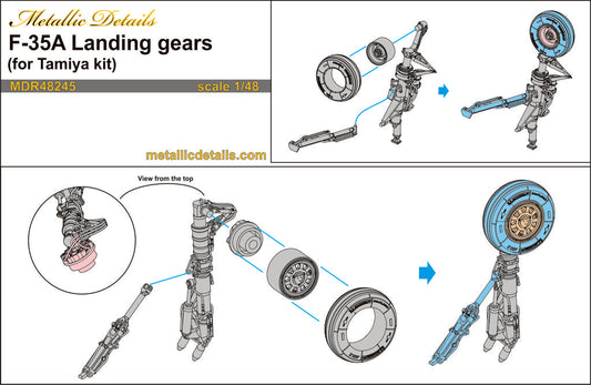 Metallic Details MDMDR48245 1:48 F-35A Lightning II landing gears