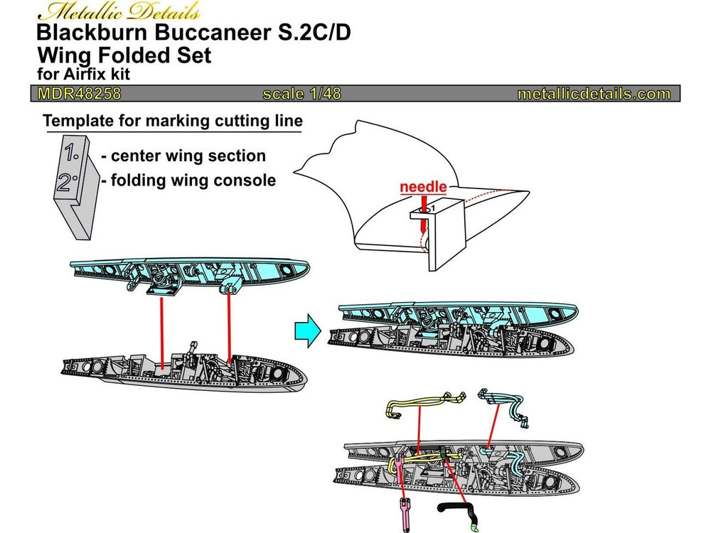 Metallic Details MDMDR48258 1:48 Blackburn Buccaneer S.2C/D