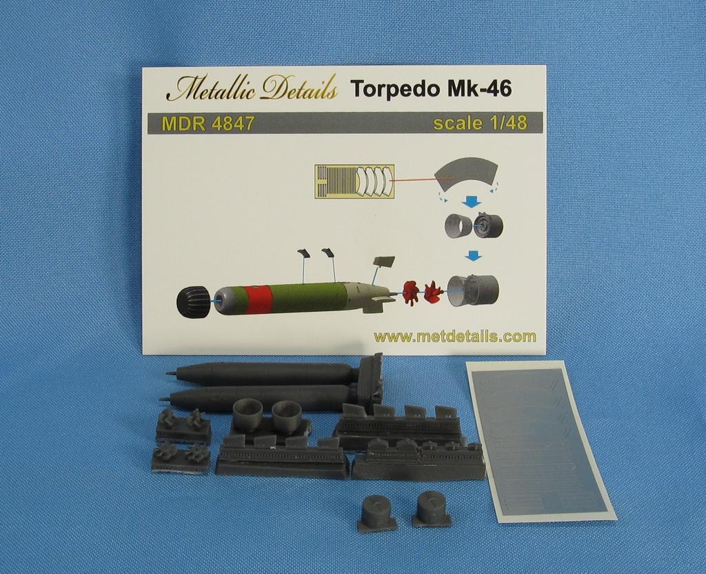 Metallic Details MDMDR4847 Torpedo Mk.46 x2 Aircraft Version 1:48