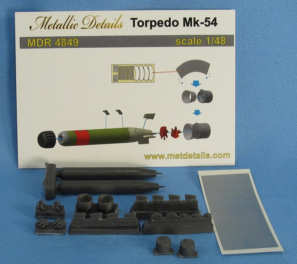 Metallic Details MDMDR4849 Torpedo Mk.54 x2 Aircraft Version 1:48