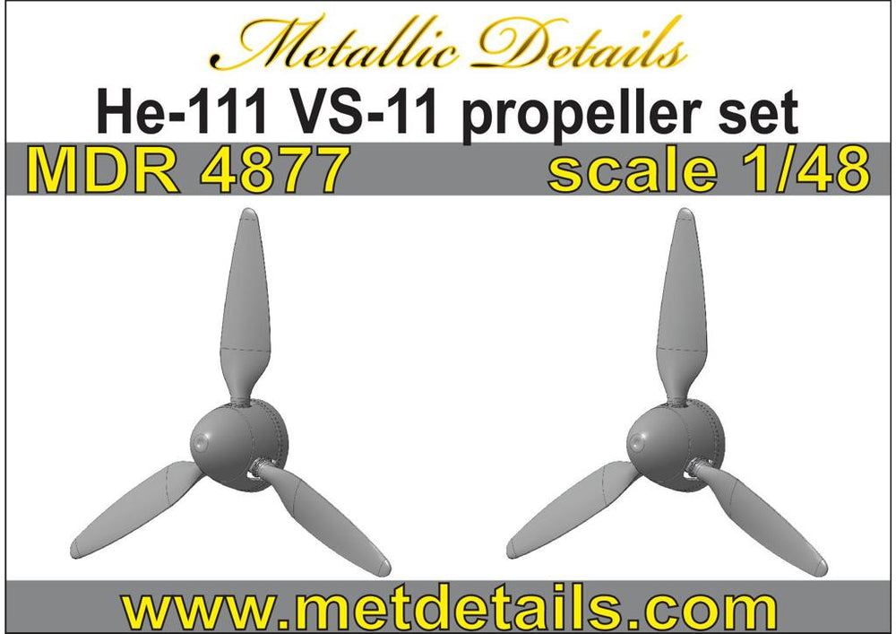 Metallic Details MDMDR4877 1:48 Heinkel He-111 VS-11 propeller set