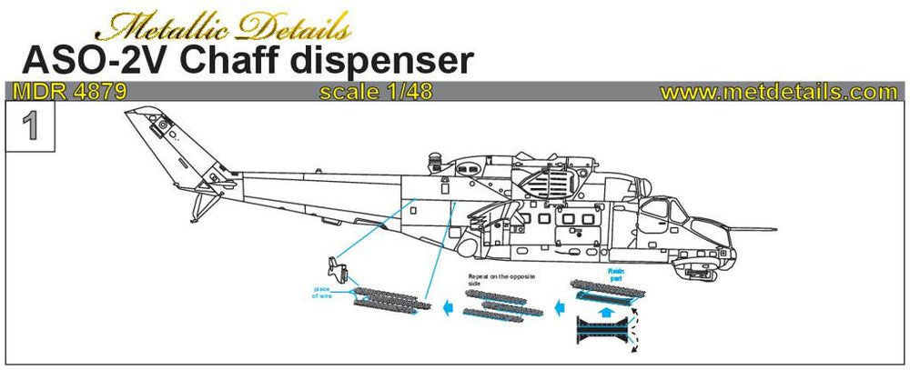 Metallic Details MDMDR4879 1:48 ASO-2V Chaff dispenser