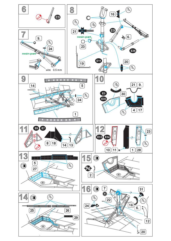 Metallic Details MDMDR4899 1:48 McDonnell F3H-2M Demon wheel bays