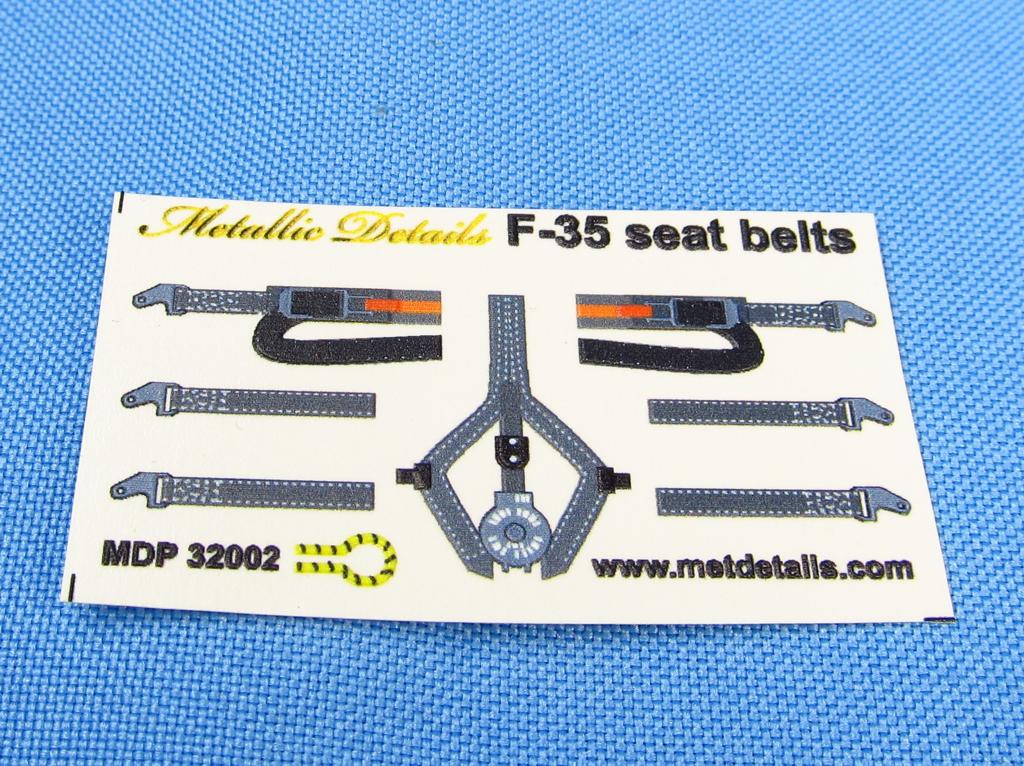 Metallic Details MDP32002 1:32 Lockheed-Martin F-35 Lightning II seatbelts